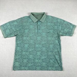 Cutter & Buck Polo Shirt Mens Large Floral‎ Harbor Hills Golf Travel Vacation